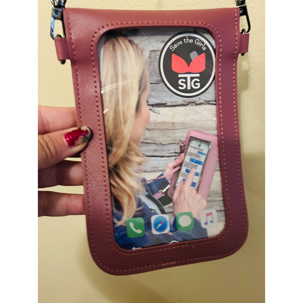 Save the Girls Phone Purse Womens OS Mauve Excellent Touch Screen Crossbody Bag